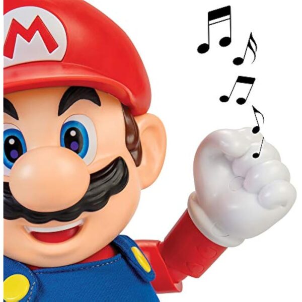 Super Mario It's-A Me, Mario! Collectible Action Figure, Talking Posable Mario Figure, 30+ Phrases and Game Sounds – 12 Inches Tall! - Image 3