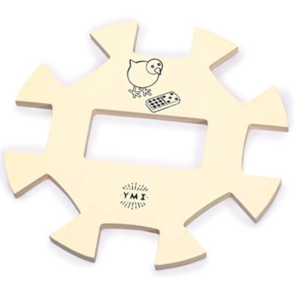YMI Chicken Foot Complete Game Set with Double 9 Dominoes, Wooden Case, Hub, and Scorepad - Image 4