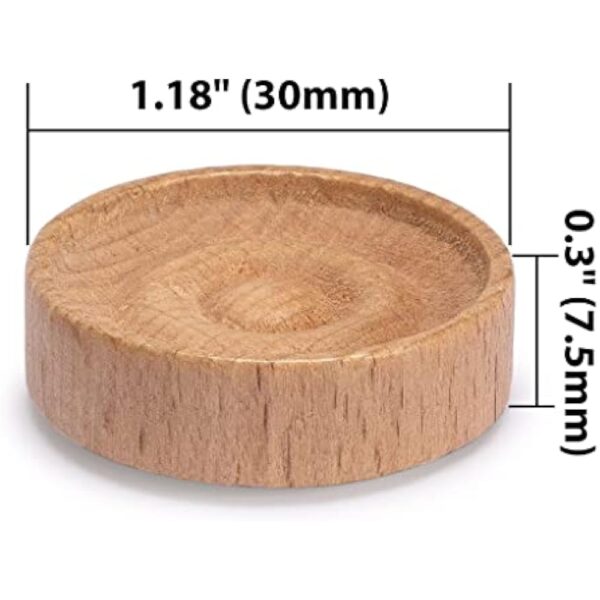 YMI Husaria Wooden Italian Style Checker Pieces with Stackable Ridges and Drawstring Pouch, 40 Pieces - Image 5