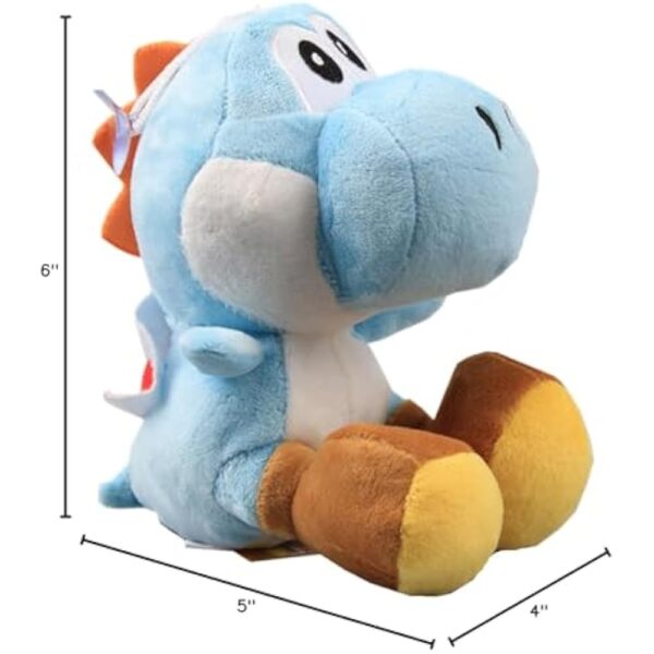uiuoutoy Light Blue Yoshi Plush Toy Stuffed Aniaml Doll 6" - Image 2
