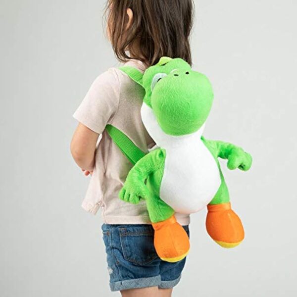 Seven Times Six Nintendo Super Mario Bros Yoshi 3D Plush Character Backpack - Image 5
