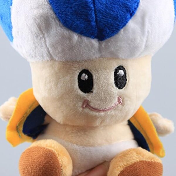 uiuoutoy Blue Toad Plush Mushroom 7'' - Image 4