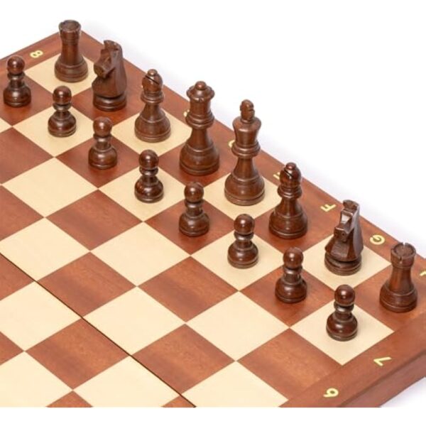 Husaria Professional Staunton Tournament No. 6 Wooden Chess Game Set with 2 Extra Queens, 3.9-inch Kings - Image 5