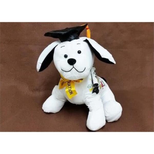 YMCtoys - Graduation Autograph Stuffed Dog, Words : Congrats Grad! (10.5 Inch) - Image 3