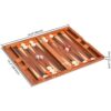 YMI Wooden Inlaid Backgammon Game Set, Pasadena - Classic Strategy Board Game Set with Acrylic Playing Pieces & Wooden Dice Cups, 15-inch Board - Image 6