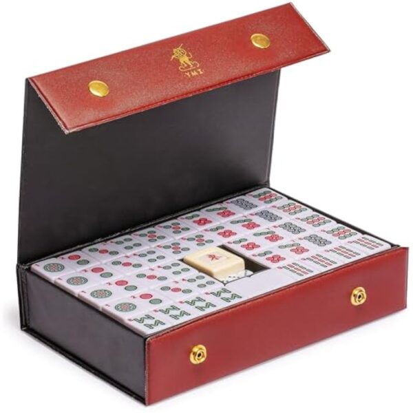 YMI "Bamboo Oasis Chinese Mahjong Set with 146 Small Tiles and Red Vinyl Case — for Chinese Style Gameplay Only [「竹林綠洲」中國麻將] - Image 4