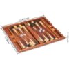 YMI Wooden Inlaid Backgammon Game Set, Sentinel - 11 Inches - Wooden Playing Pieces and Accessories - Image 6