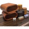 YMI Wooden Inlaid Backgammon Set, Dorne - with Wooden Playing Pieces and Accessories, 13-inch Board - Image 5