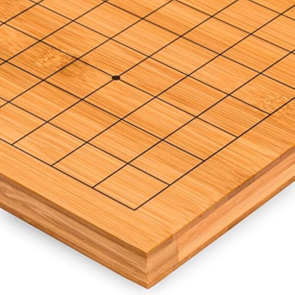 YMI Bamboo 0.8-Inch Reversible 19x19 / 13x13 Go Game Set Board with Double Convex Melamine Stones and Bamboo Bowls - Classic Strategy Board Game (Baduk/Weiqi) - Image 5