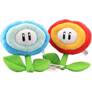uiuoutoy Fire Flower & Ice Flower Plush 7'' Set of 2 pcs