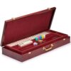 YMI American Mahjong Set, Classic Royale II with Redwood Veneer Case, Four Wooden Pusher Racks, Wind Indicator, Dice and Wright Patterson Count Scoring Coins - Image 4