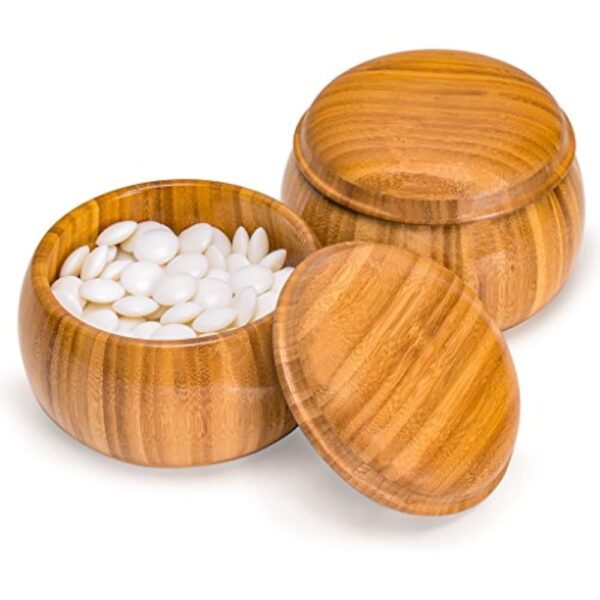 YMI Double Convex Melamine Go Game Stones Set with Bamboo Bowls - Size 33 (9 millimeters) - Image 2