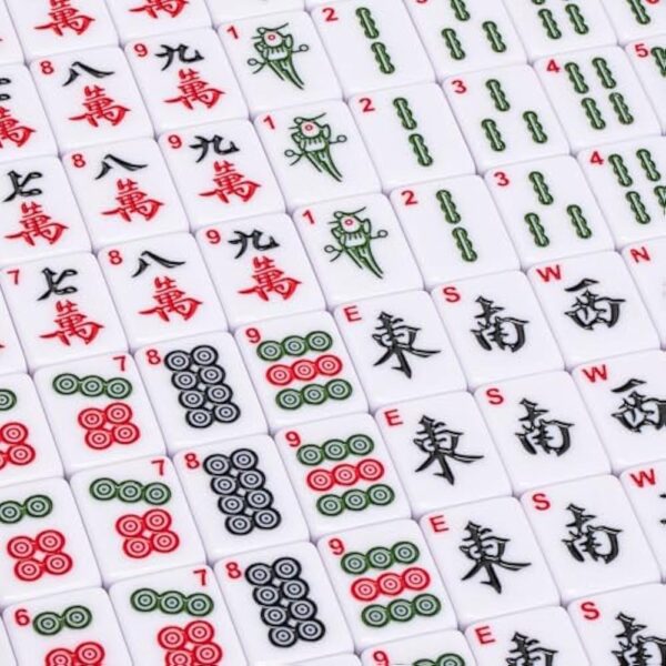 YMI "Bamboo Oasis Chinese Mahjong Set with 146 Small Tiles and Red Vinyl Case — for Chinese Style Gameplay Only [「竹林綠洲」中國麻將] - Image 2
