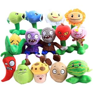 uiuoutoy Plants and Zombies Plush Toy Set of 14 Pieces