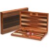 YMI Wooden Inlaid Backgammon Game Set, Pasadena - Classic Strategy Board Game Set with Acrylic Playing Pieces & Wooden Dice Cups, 15-inch Board