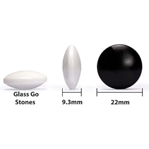 YMI Shin Kaya 1.2-Inch Reversible Go Game Set Board with Double Convex Korean Hardened Glass Paduk Go Stones and Jujube Bowls - Classic Strategy Board Game (Baduk/Weiqi) - Image 4