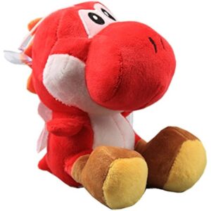 uiuoutoy Red Yoshi Plush Toy Stuffed Animal Doll 6"