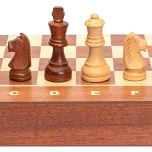 Husaria Professional Staunton Tournament No. 4 Wooden Chess Game Set with 2 Extra Queens, 3-Inch Kings
