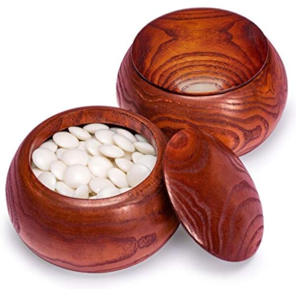 YMI Double Convex Melamine Go Game Stones Set with Jujube Bowls - Size 32 (9 millimeters) - Image 2