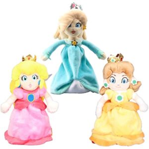 uiuoutoy Princess Peach & Daisy & Rosalina Plush 8'' Set of 3pcs