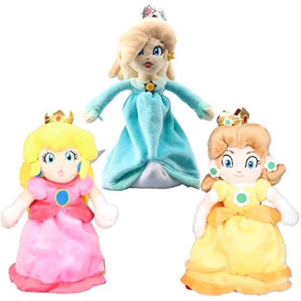 uiuoutoy Princess Peach & Daisy & Rosalina Plush 8'' Set of 3pcs