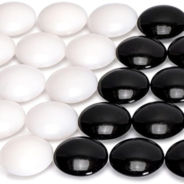 YMI Double Convex Melamine Go Game Stones Set with Bamboo Bowls - Size 33 (9 millimeters) - Image 6