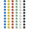 YMI 60 Pieces Translucent Chinese Checkers Glass Marbles with Petal Design - 14 Millimeters - Image 3