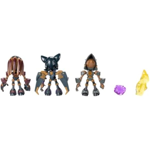 Sonic Prime 2.5-inch Action Figures The Grim Themed 5 Pieces: Sonic Trooper, Knuckles Trooper, Rouge Trooper, Yellow Shard and Purple Shard. Ages 3+ (Officially Licensed by Sega and Netflix) - Image 2