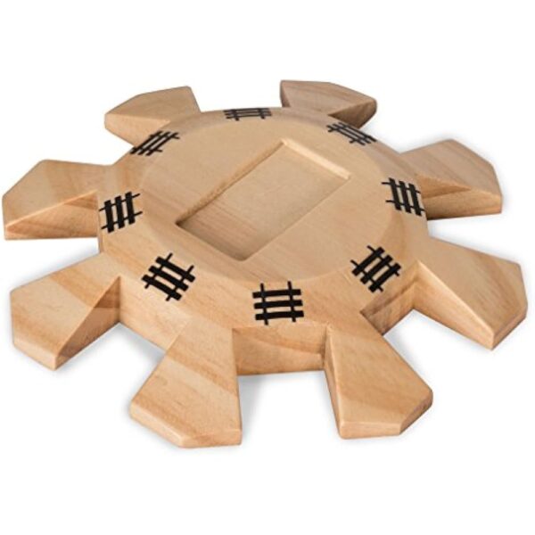 YMI Mexican Train Complete Set with Double 12 Dominoes (Pips/Dots), Wooden Hub, Die Cast Train Markers, and Scorepad - Image 4