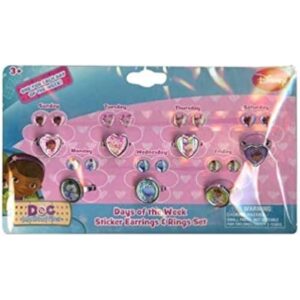 Doc McStuffins Days of the Week Earring and Ring Set