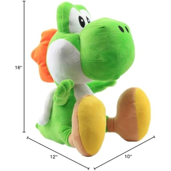 uiuoutoy 16'' Mrio & Luigi & 12" Green Black Blue Yoshi Plush Large Set of 5 pcs - Image 3