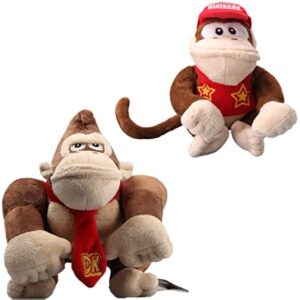 uiuoutoy Donkey Kong & Diddy Kong Plush Set of 2 pcs
