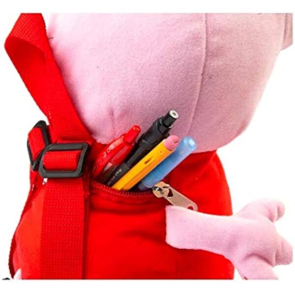 Peppa Pig Plush Backpack Pink Red - Image 4