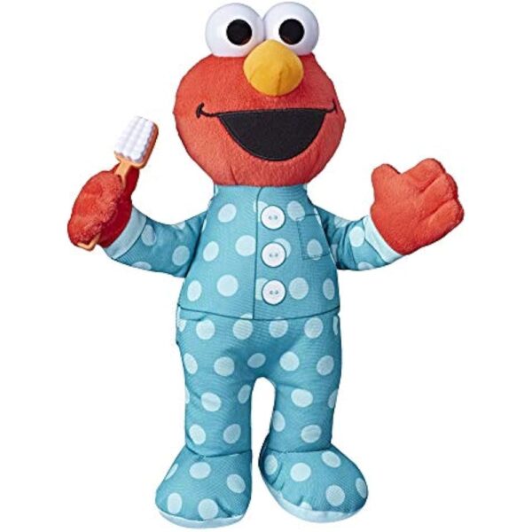 Sesame Street Elmo 12-inch Plush, Sings The Brushy Brush Song, Toy for Kids Ages 18 Months and Up