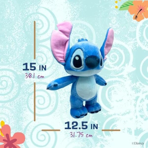 Disney Baby Lilo & Stitch Soft Huggable Stuffed Animal Cute Plush Toy for Toddler Boys and Girls, Gift for Kids, Blue Stitch 15 Inches - Image 5