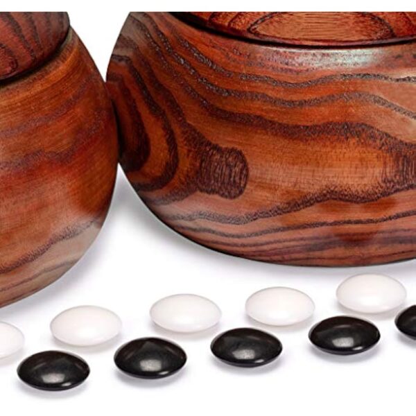 YMI Double Convex Melamine Go Game Stones Set with Jujube Bowls - Size 32 (9 millimeters) - Image 5