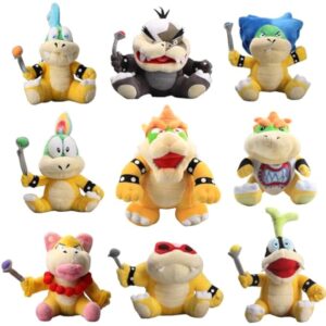 uiuoutoy King Koopa & Koopa Jr. Koopalings Larry Iggy Lemmy Roy Ludwig Wendy Morton Plush Toy Set of 9pcs