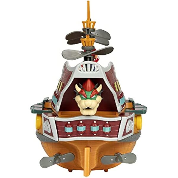 Super Mario Deluxe Bowser's Air Ship Playset with Mario Action Figure – Authentic in-Game Sounds & Spinning Propellers - Image 5