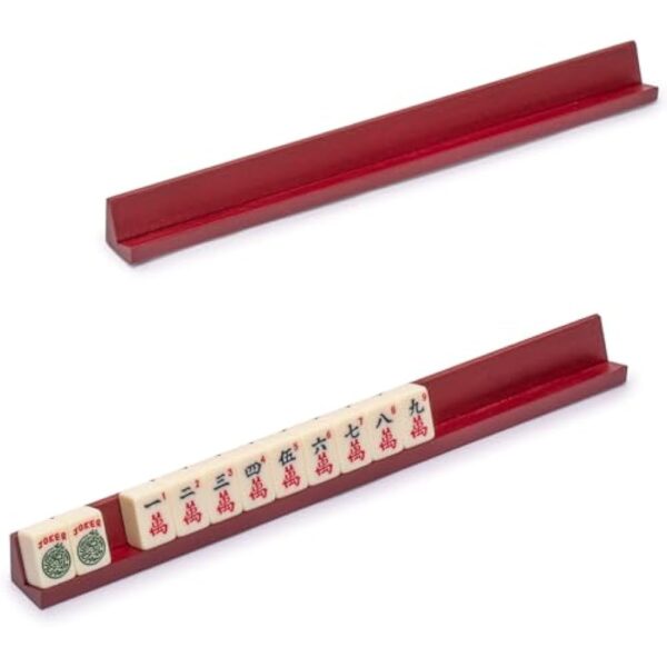 YMI American Mahjong Set, Classic Mini with Portable Wooden Case - Four Wooden Racks, Wind Indicator, and Dice - Image 3