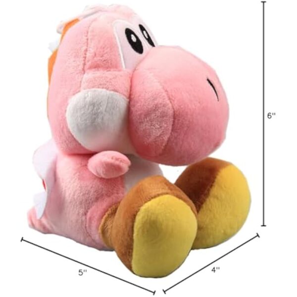 uiuoutoy Pink Yoshi Plush Toy Stuffed Animal Doll 6" - Image 2