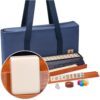 YMI American Mahjong Game Set, Sapphire with Blue Soft Case - All-in-One Racks with Pushers, Wright Patterson Scoring Coins, Dice, & Wind Indicator