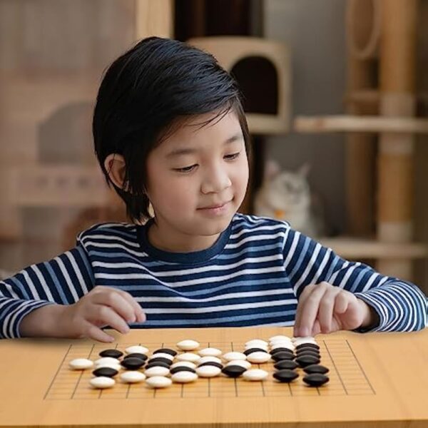 YMI Shin Kaya 1.2-Inch Reversible Go Game Set Board with Double Convex Korean Hardened Glass Paduk Go Stones and Jujube Bowls - Classic Strategy Board Game (Baduk/Weiqi) - Image 6