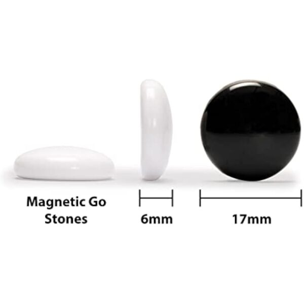 YMI Large Magnetic 19x19 Go Game Set Board (14.6-Inch) with Single Convex Stones - Folding, Portable, and Travel Ready Set - Image 4