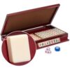 YMI American Mahjong Set, Classic Mini with Portable Wooden Case - Four Wooden Racks, Wind Indicator, and Dice