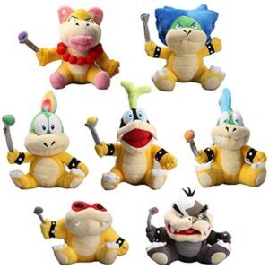 uiuoutoy Koopalings Larry Iggy Lemmy Roy Ludwig Wendy Morton Plush Toy Set of 7pcs