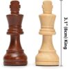 Husaria Staunton Tournament No. 4 Chessmen with 2 Extra Queens and Wooden Box, 3-inch Kings - Image 5