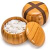 YMI Bamboo 0.8-Inch Reversible 19x19 / 13x13 Go Game Set Board with Single Convex Melamine Stones and Bamboo Wood Bowls Set - Classic Strategy Board Game (Baduk/Weiqi) - Image 3