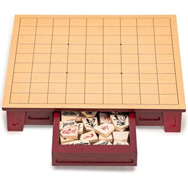 YMI Shogi Japanese Chess Game Set - Wooden Board with Drawers and Traditional Koma Playing Pieces - Image 5
