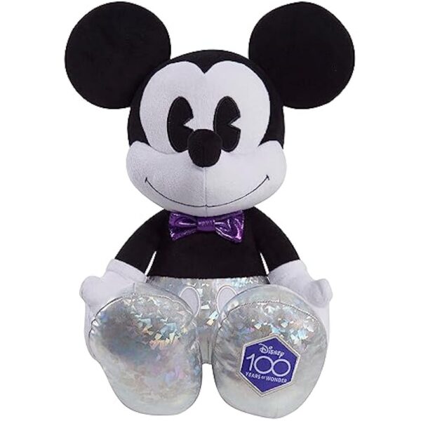 Disney100 Years of Wonder Mickey Mouse Large Plush Stuffed Animal, Kids Toys for Ages 2 Up by Just Play - Image 4