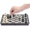 YMI Magnetic Portable Medium Chess Board Game Set (9.8 Inches) - Travel Chess Set with Folding Board and Felt-Bottom Chessmen - Image 3